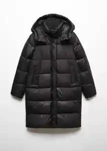 Abrigo Anorak Rocio Negro Talla M Mujer Mango