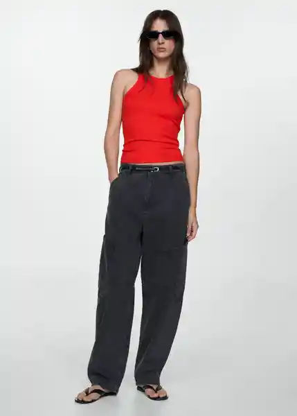 Top Boni Rojo Talla 28 Mujer Mango