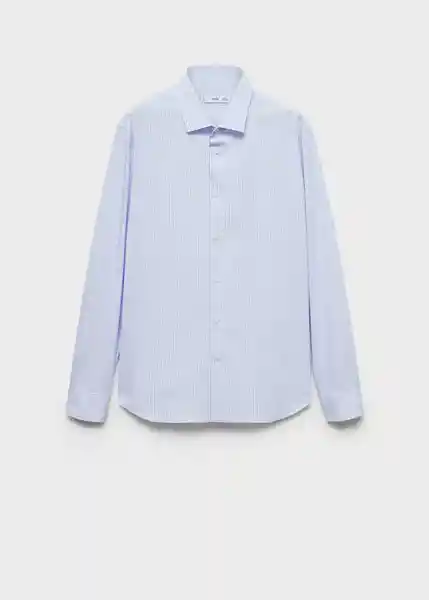 Camisa Vecchia Celeste Talla L Hombre Mango