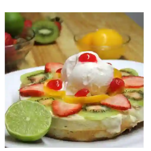 Waffle pie de limón