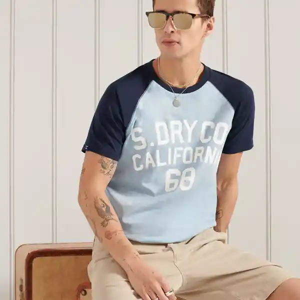 Superdry Camiseta Cali Surf Graphic Baseball Tee Talla S