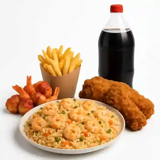 Súper Combo Camarones Tocineta Pollo y M