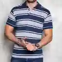 Croydon Polo Matheus Para Hombre Color Azul y Gris Talla S