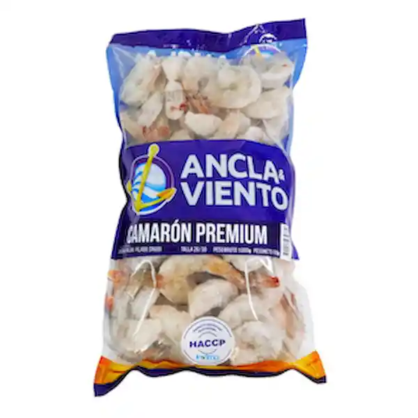 Ancla y Viento Camarón Crudo Con Cola