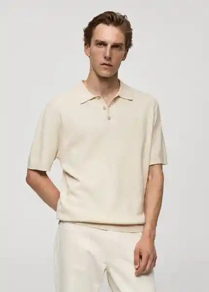 Polo Galaxia Offwhite Talla L Hombre Mango