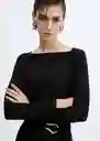 Camiseta Saco Negro Talla S Mujer Mango
