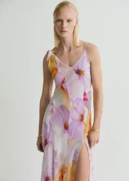 Vestido Paula Malva Talla L Mujer Mango