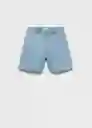 Bermuda Marina Tejano Claro Talla 38 Mujer Mango