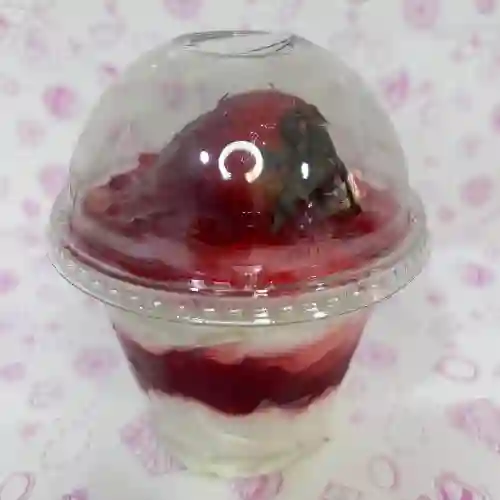 Vaso Fresa con Crema