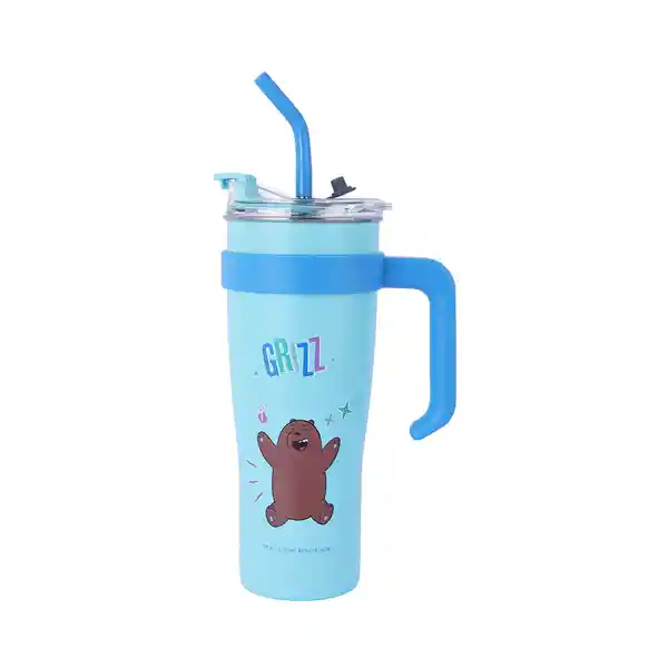 Vaso de Acero Pared Simple Con Asa Grizz Wbb Azul 1.6 L Miniso