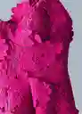 Vestido Guipur3D Fucsia Talla L Mujer Mango