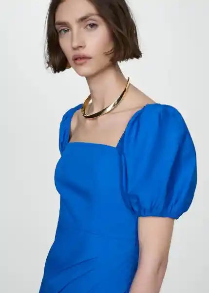 Vestido Garci Azul Talla 27 Mujer Mango