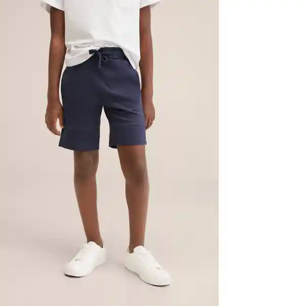 Bermudas Slub Navy Talla 13 Niños Mango