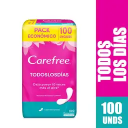 Protectores CAREFREE Todos los días PACK ECONÓMICO 100 UND