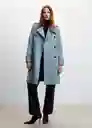 Gabardina Trench Polana Azul Talla XL Mujer Mango