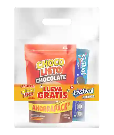 Chocolisto 400 g + Festival Recreo 108 g