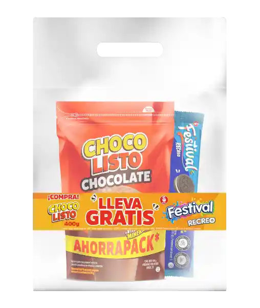 Chocolisto 400 g + Festival Recreo 108 g