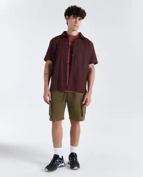 Camisa Hombre Café Talla L 819G007_CAF191420 Americanino