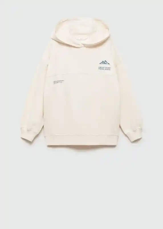 Sudadera Views Crudo Talla 12 Niños Mango