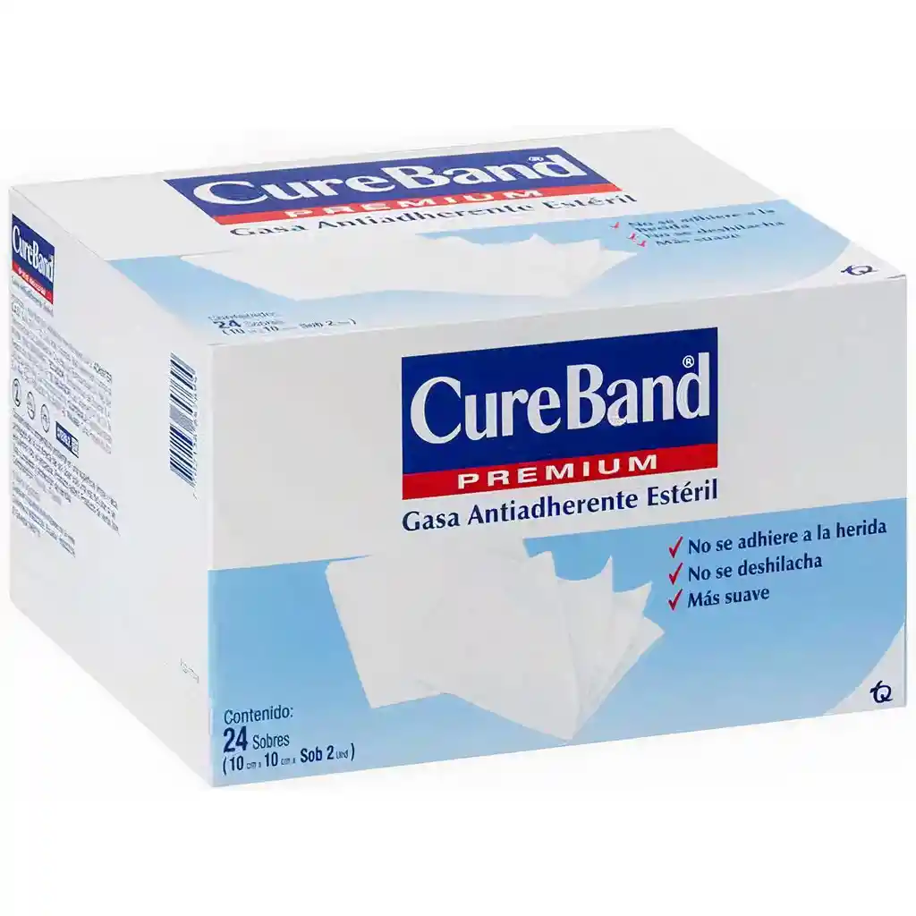 Gasa Estéril No tejida CureBand 10cmX10cm - 24 Sobres