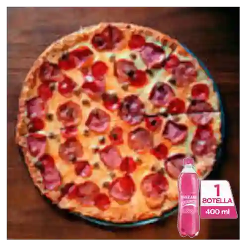 Combo Pizza Pepperoni + Postobón Manzana 400 ml