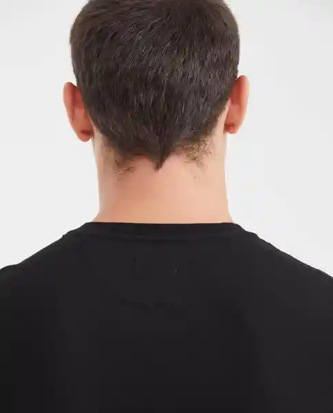 Camiseta V Neck Negro Sombrio Ultraoscuro Talla M Chevignon