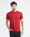 Camiseta Basica Cuello U Rojo Marsala Ultraoscuro Talla Xl Hombre Chevignon