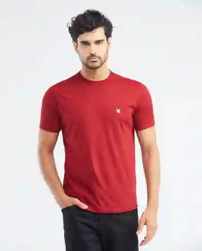 Camiseta Basica Cuello U Rojo Marsala Ultraoscuro Talla Xl Hombre Chevignon