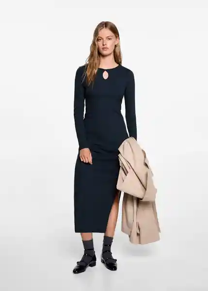 Vestido Camelia Navy Talla 19 Teen Niñas Mango