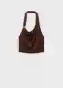 Top Alare Chocolate Talla S Mujer Mango