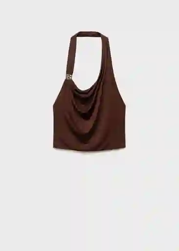 Top Alare Chocolate Talla S Mujer Mango