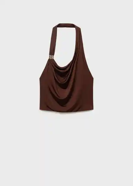 Top Alare Chocolate Talla S Mujer Mango