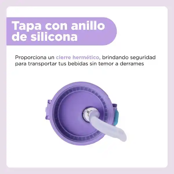 Botella Con Correa y Funda Serie Koya Morado 800 mL Bt21 Miniso