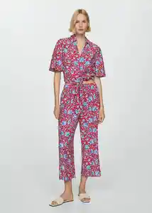 Camisa Plum Rojo Talla M Mujer Mango