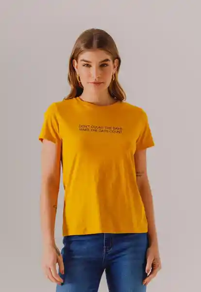 Camiseta Manga Corta Mujer Amarillo Talla XL Arkitect