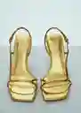 Sandalias Capsy Oro Talla 40 Mujer Mango