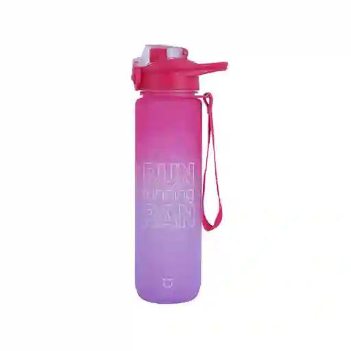 Botella de Con Tapa Removible Rosa y Morado 1000 mL Miniso