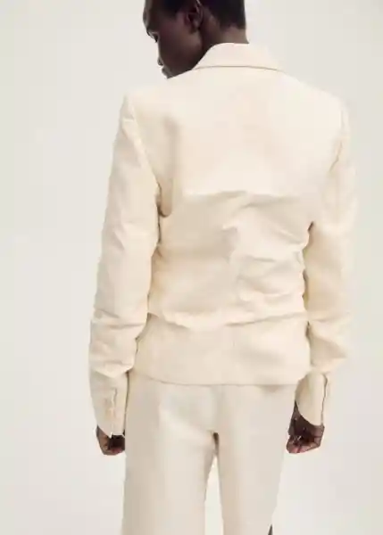 Blazer Americana Turnip Crudo Talla S Mujer Mango