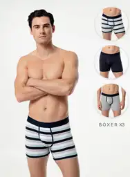 Boxer Ajustado Pqt Hombre M - Surtido