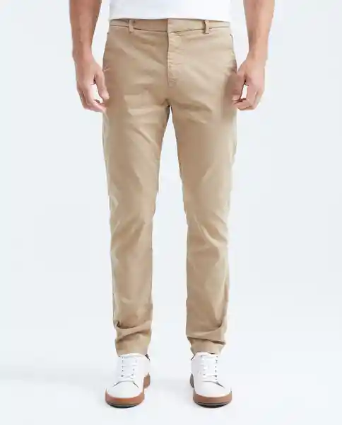 Pantalón Smart Color Hombre Café Quemado Claro 34 Chevignon