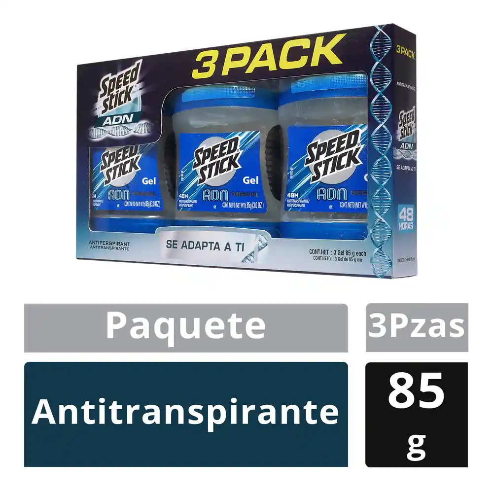 Antitranspirante Speed Stick Original Gel 85 g x 3