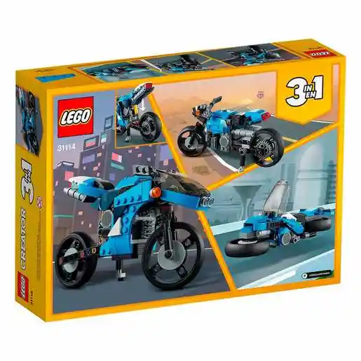 Lego Set de Construcción Creator 3 en 1 Supermoto