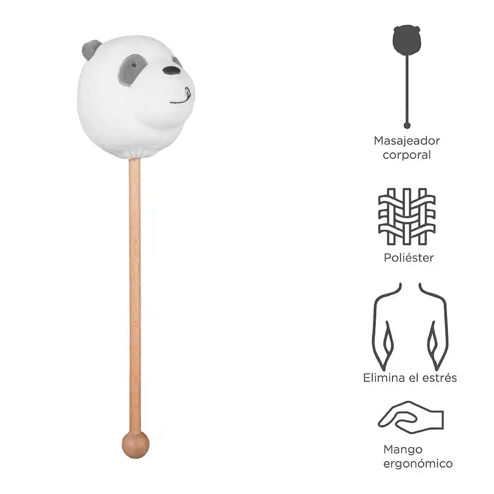 Miniso Masajeador Tipo Martillo Cabeza Panda 34 cm - we Bare