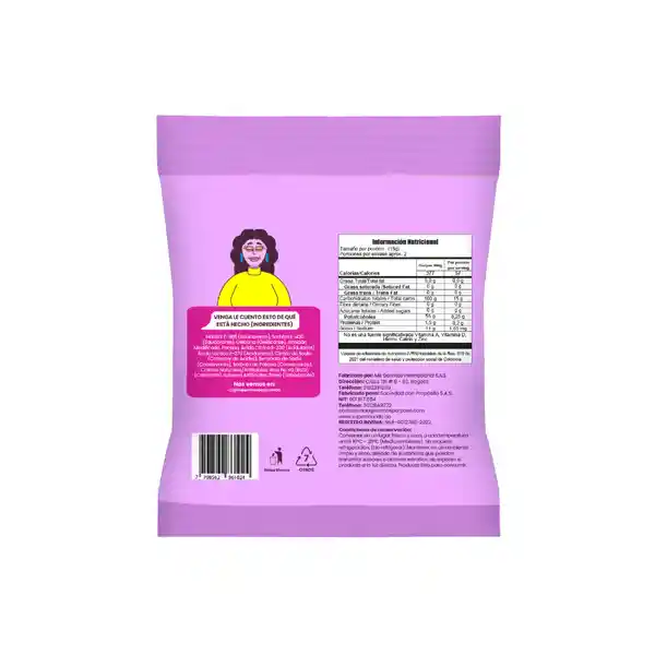 Goma de Gelatina Sin Azúcar Aritos Supermundo 15 g