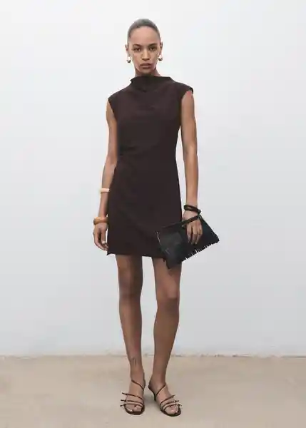 Vestido Carlota2 Chocolate Talla M Mujer Mango