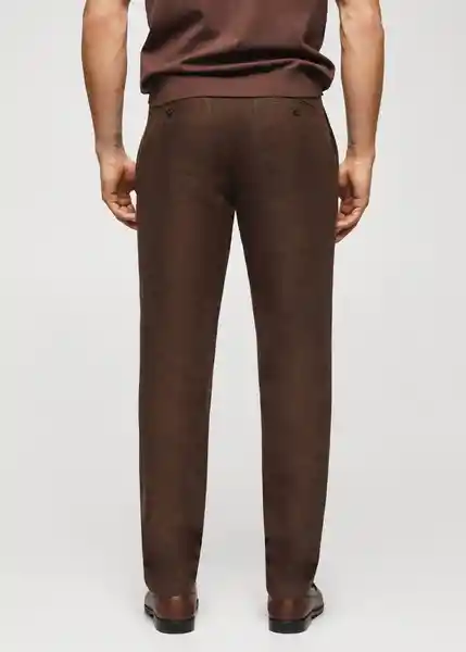 Pantalón Oyster Chocolate Talla 40 Hombre Mango