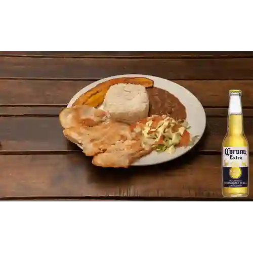 Combo Pechuga a la Plancha + Cerveza Corona Bot. 355ml