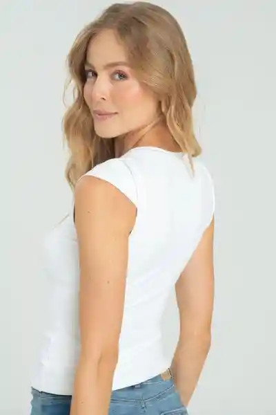 Top Zipline Color Blanco Crudo Talla M Ragged
