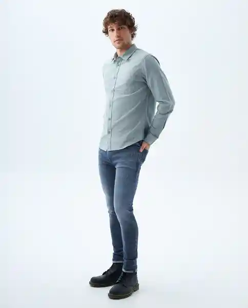Camisa Hombre Verde Talla M 819f507 Americanino