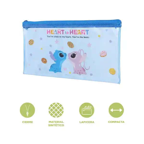 Cartuchera Lilo & Stitch Disney Azul Miniso